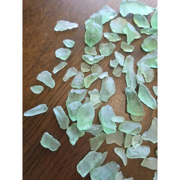 Sea Glass Lot Of Aqua Green Color, 1 Cup - Picture 9 of 16